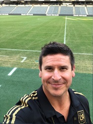 Dr. Gerhardt at LAFC vs Vancouver game at Bank of California Stadium!  Tough game 2-2 draw